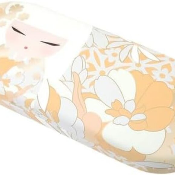 Eyeglasses Case Ladies Leatherette Fabric Storage with Cleaning Cloth - Picture 1 of 4